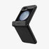 ACS06227 - Galaxy Z Flip 5 Case Tough Armor Pro in black showing the back with phone fully open